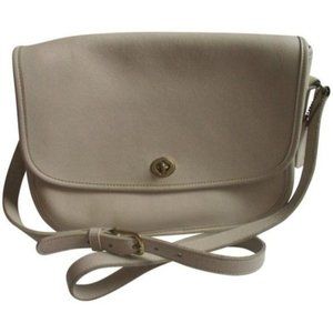 Coach Vintage Cream Leather Cross Body Shoulder Bag